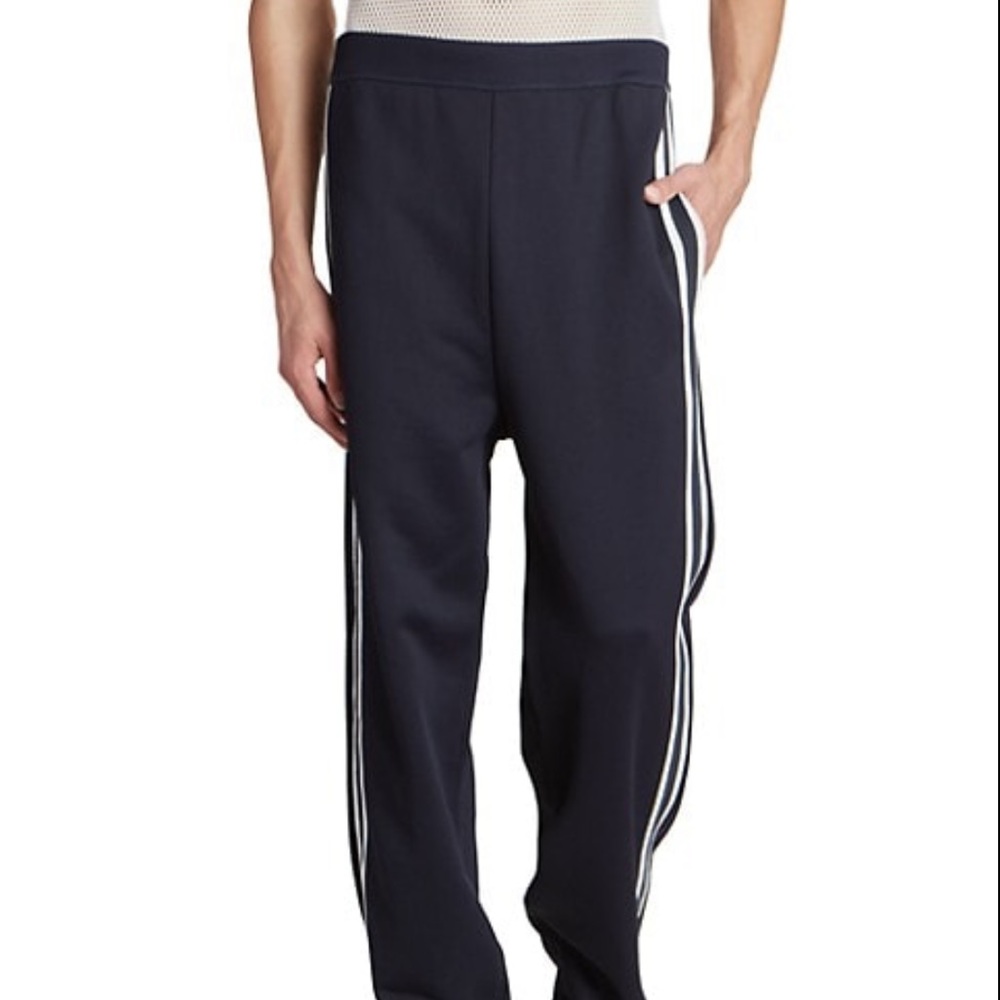 ADIDAS pants joggers sport 3 stripes navy white blue